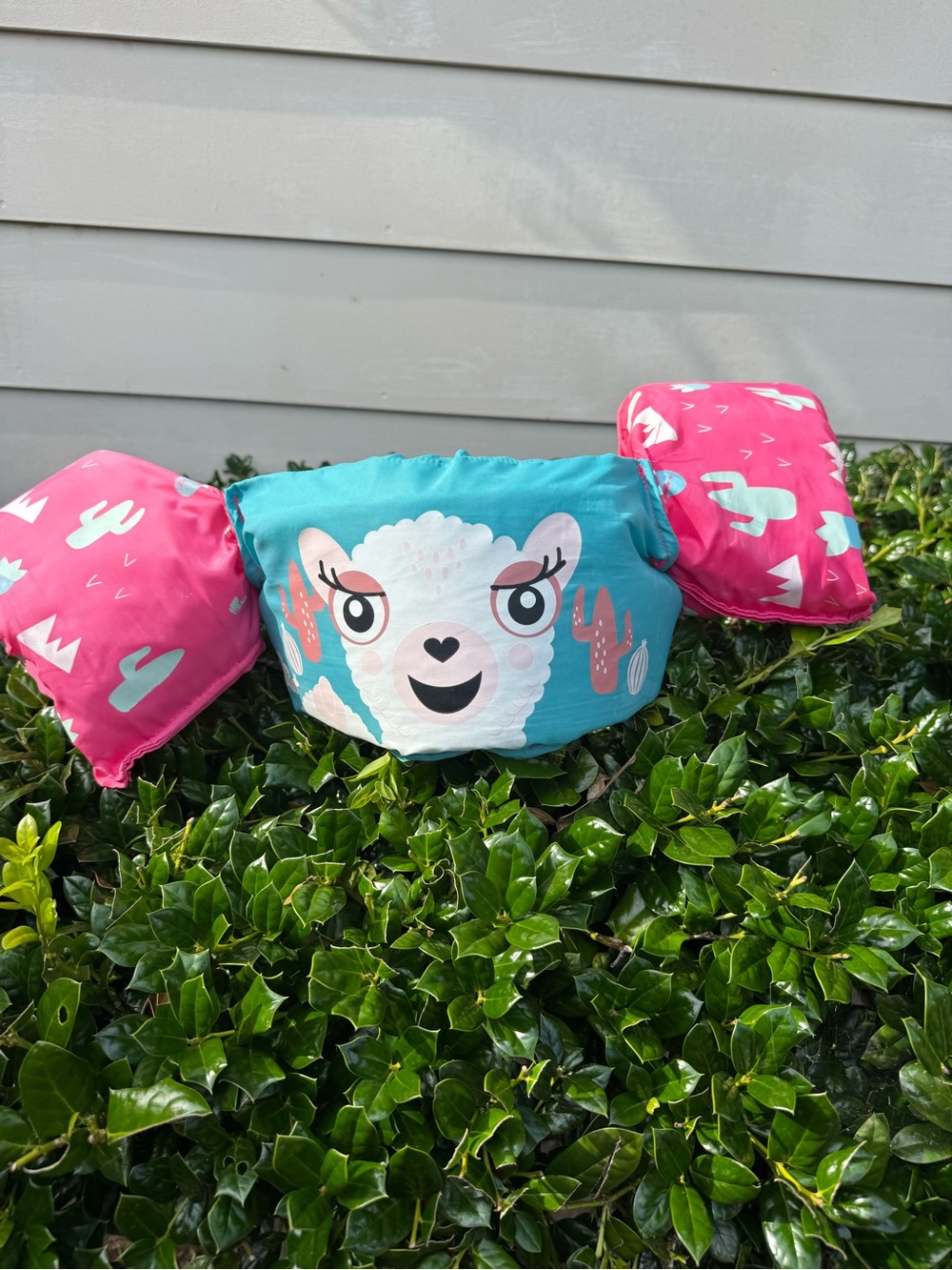Kids Llama Float Swim Vest - Pink & Teal